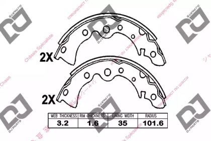 Комлект тормозных накладок DJ PARTS BS1110